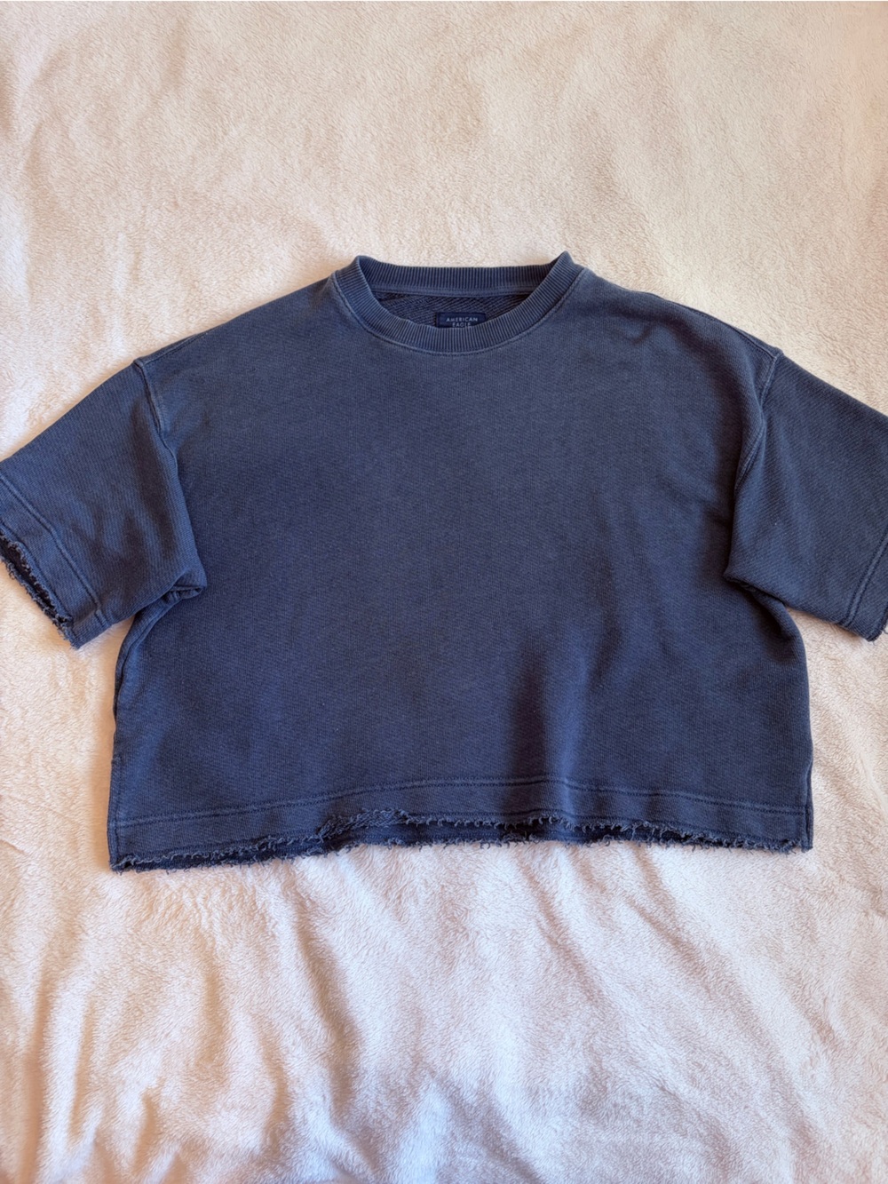 American Eagle Outfitters Kids Cropped Sweatshirt in Navy